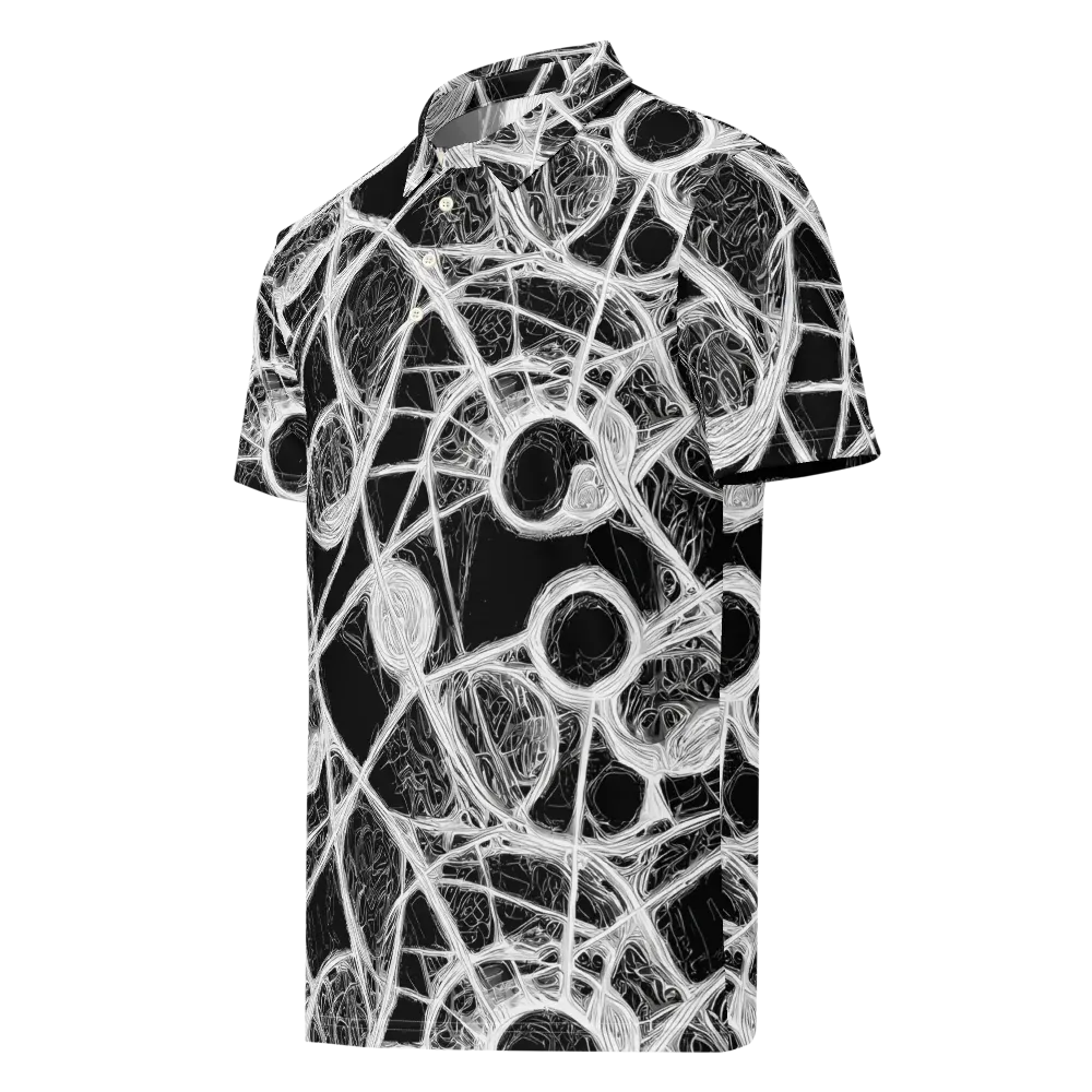 Obsidian Network on Men's Slim Fit Polo Shirt — Left Front