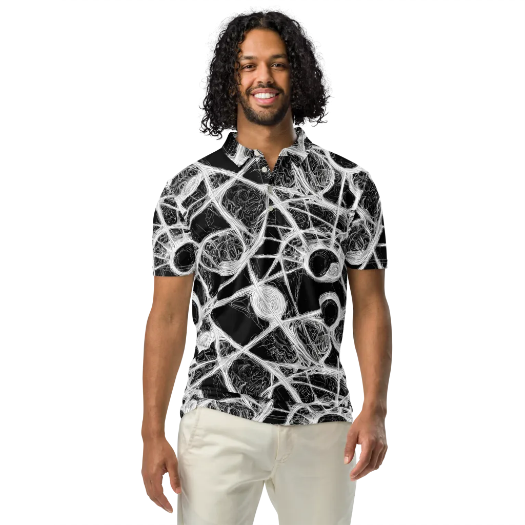 Obsidian Network on Men's Slim Fit Polo Shirt — Front