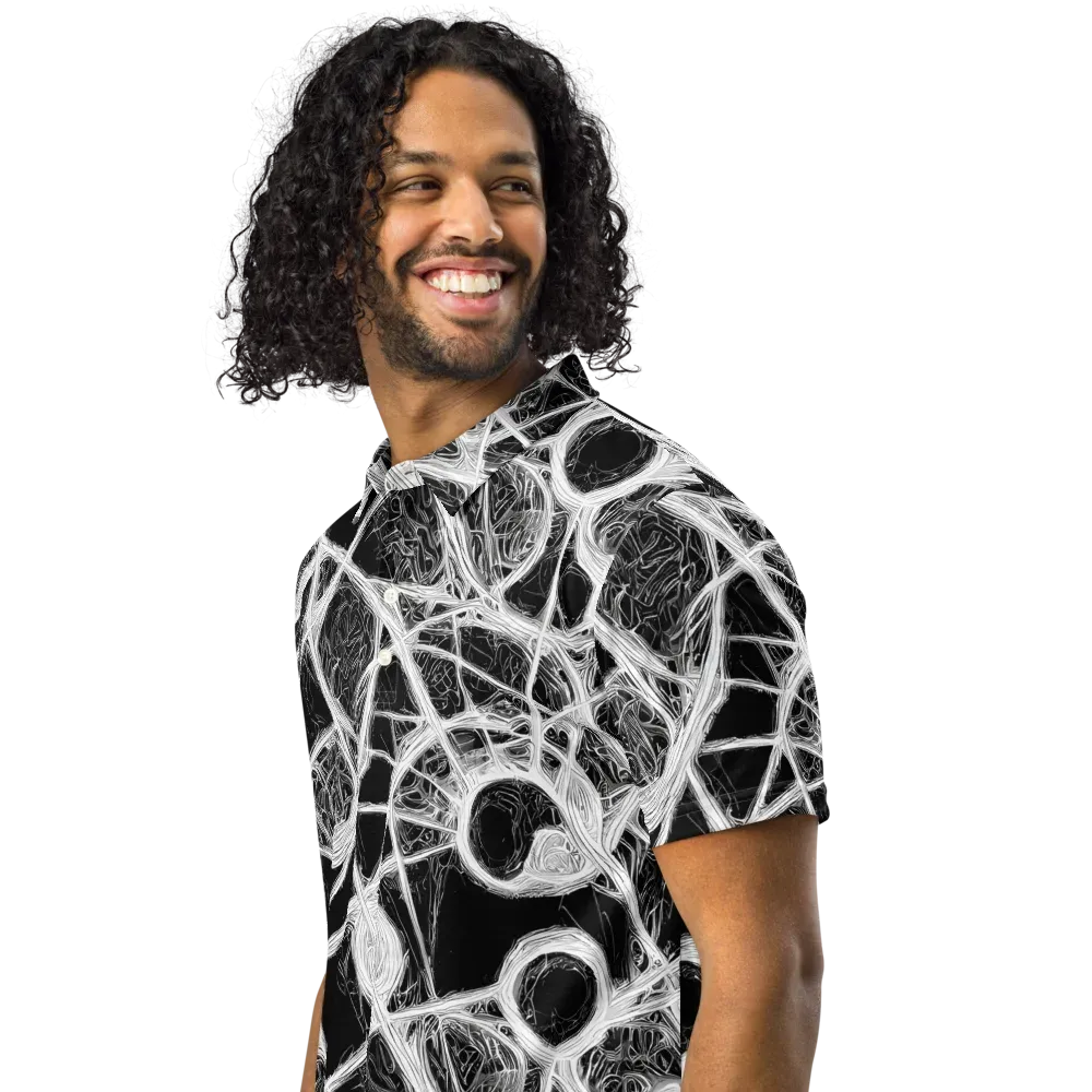 Obsidian Network on Men's Slim Fit Polo Shirt — Left Front