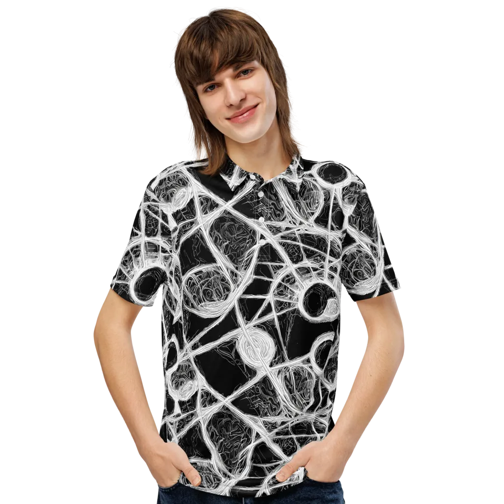 Obsidian Network on Men's Slim Fit Polo Shirt — Front
