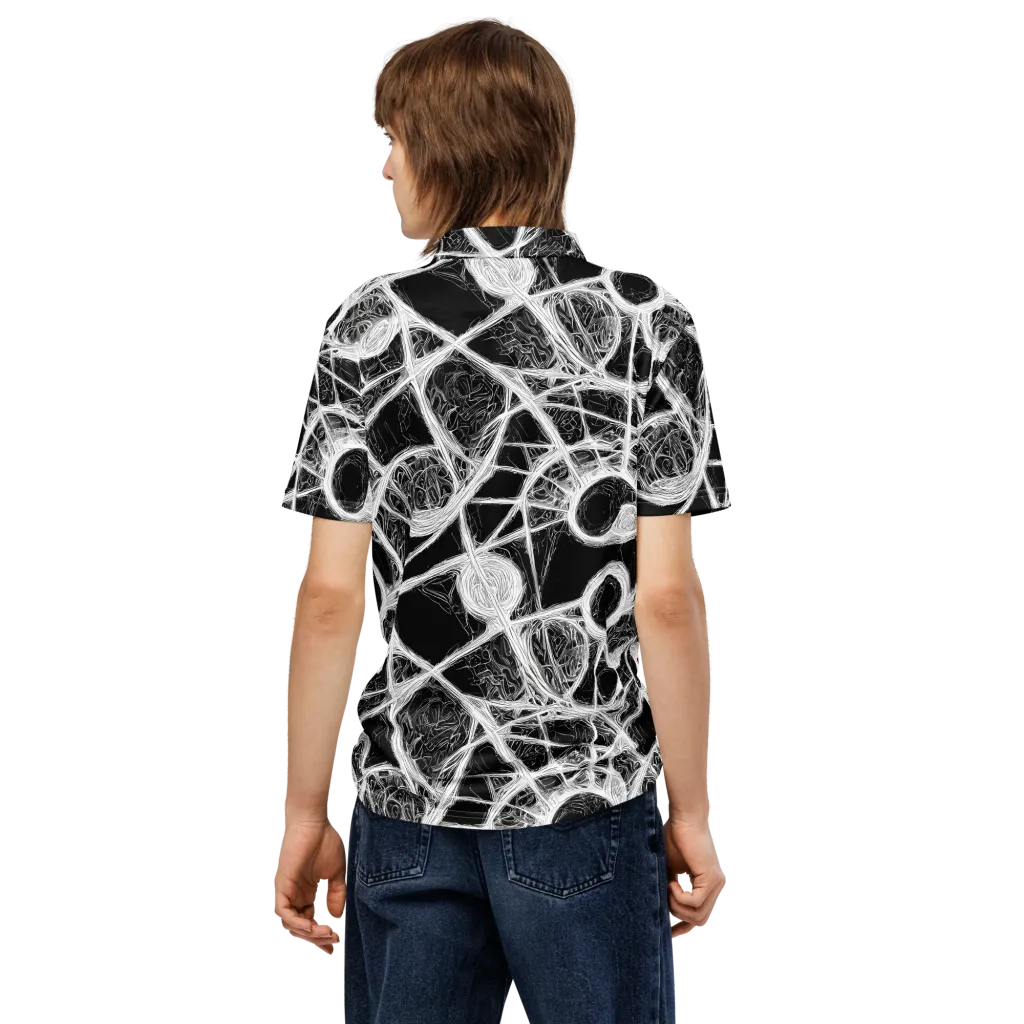 Obsidian Network on Men's Slim Fit Polo Shirt — Back