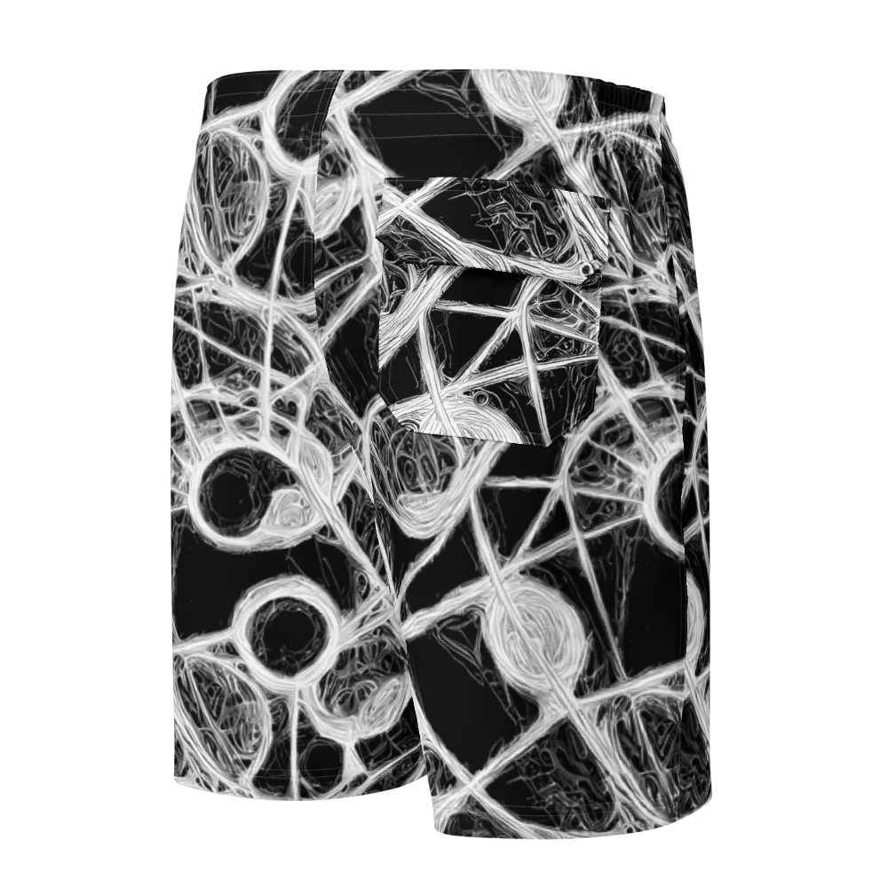 Obsidian Network on Men's Board Shorts — Back