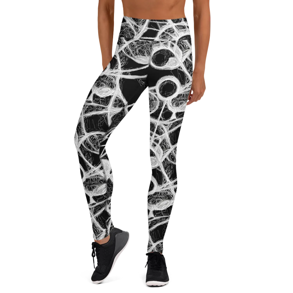Obsidian Network on Yoga Leggings — Front