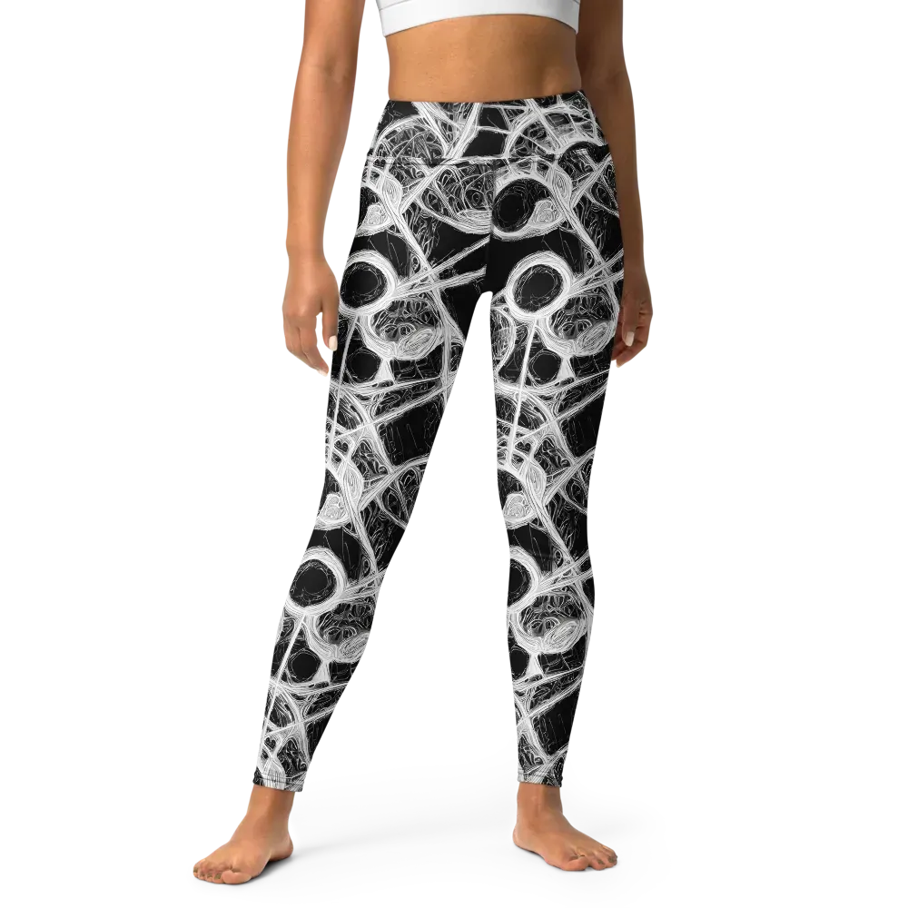 Obsidian Network on Yoga Leggings — Front