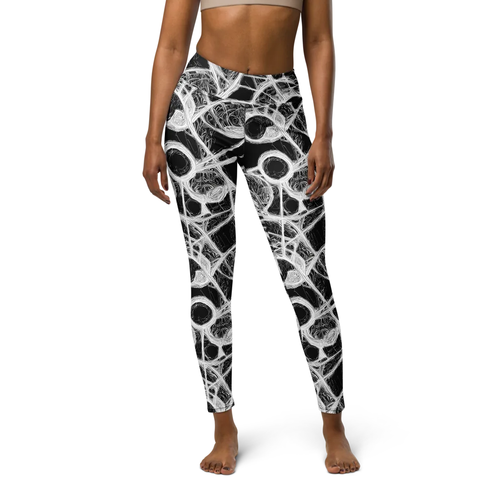 Obsidian Network on Yoga Leggings — Front