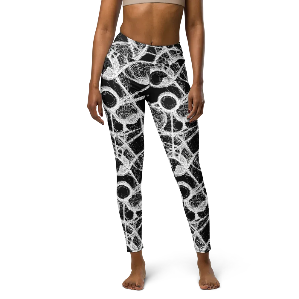 Obsidian Network on Yoga Leggings — Front