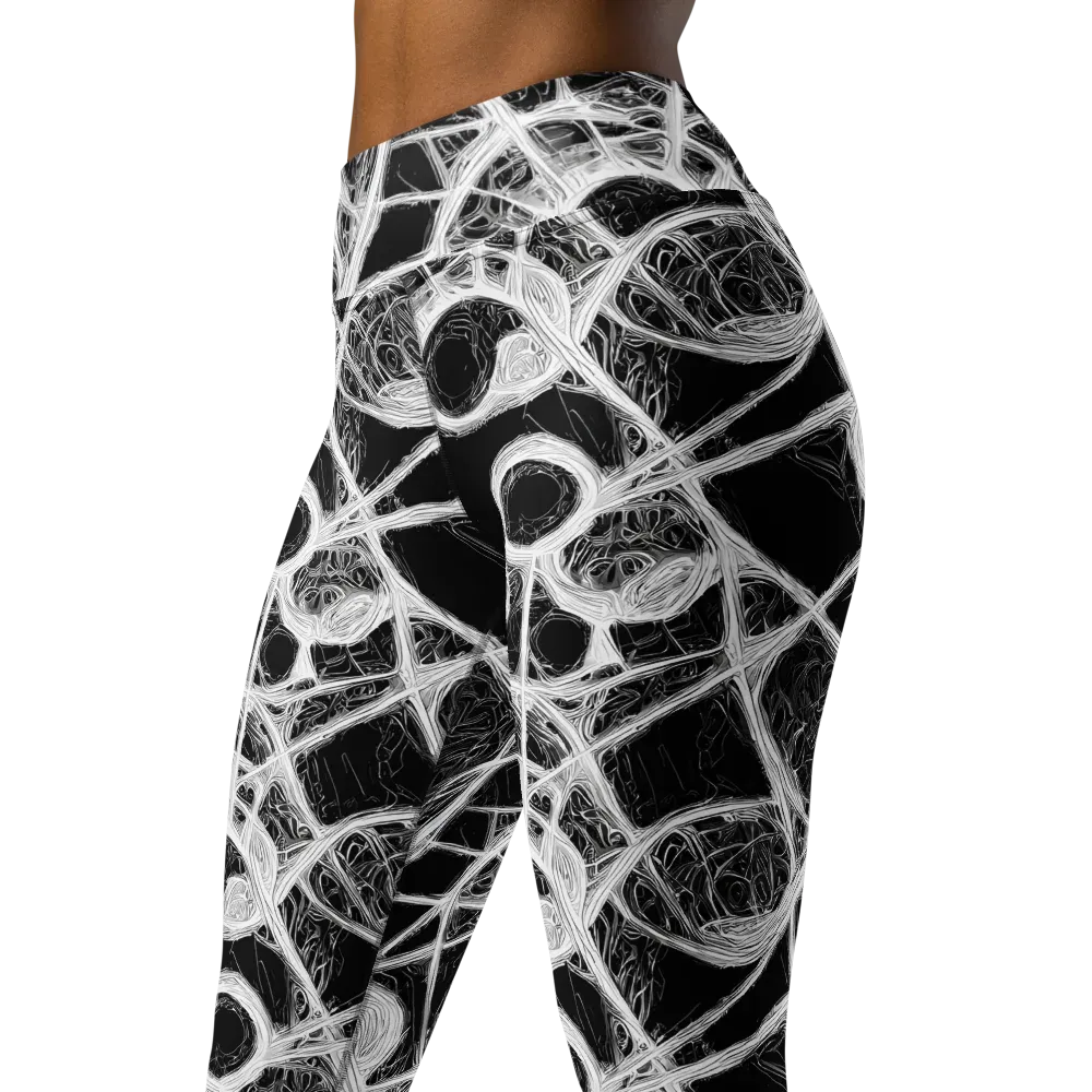 Obsidian Network on Yoga Leggings — Left Front