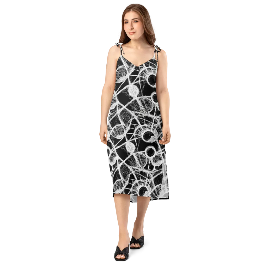 Obsidian Network on Slip Dress — Front