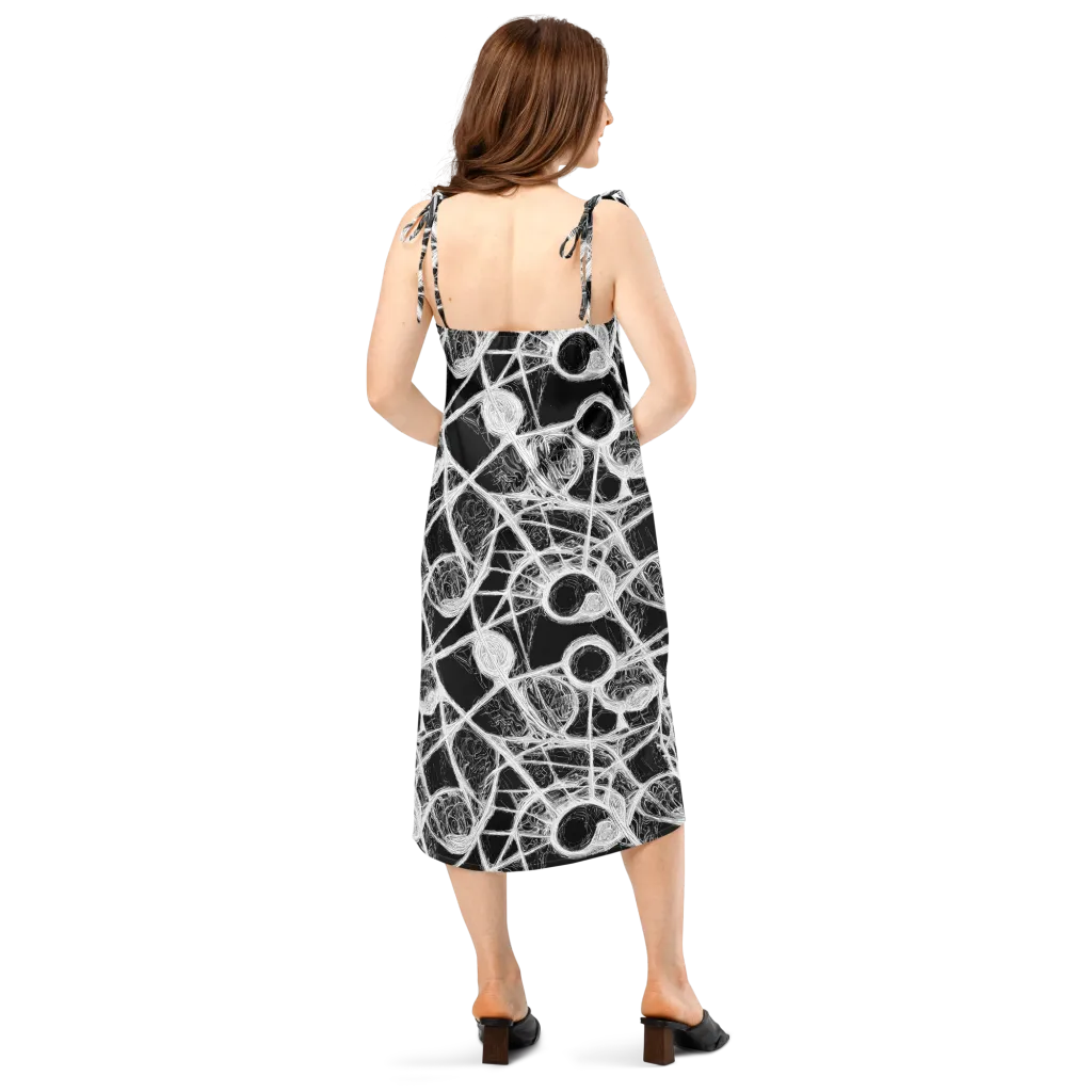 Obsidian Network on Slip Dress — Back