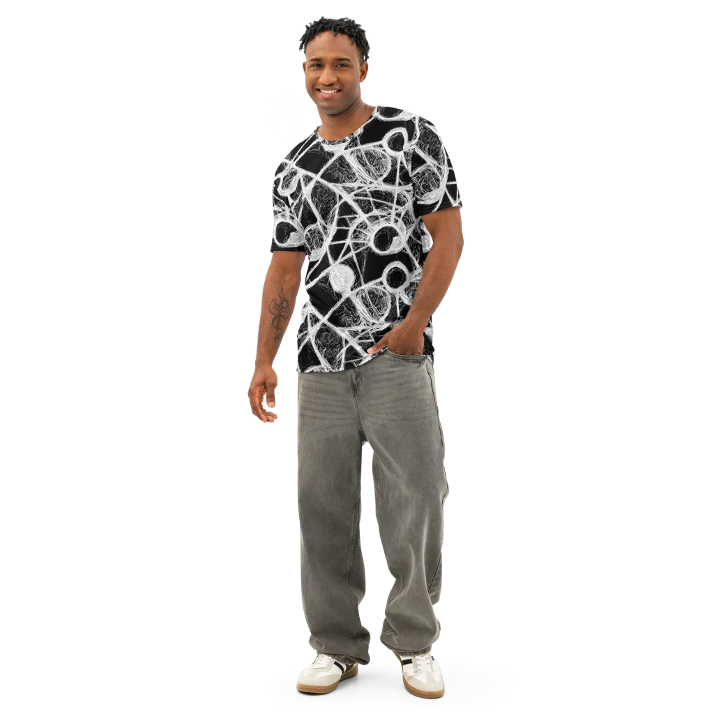 Obsidian Network on Men's Cotton Crew Neck T-Shirt — Front