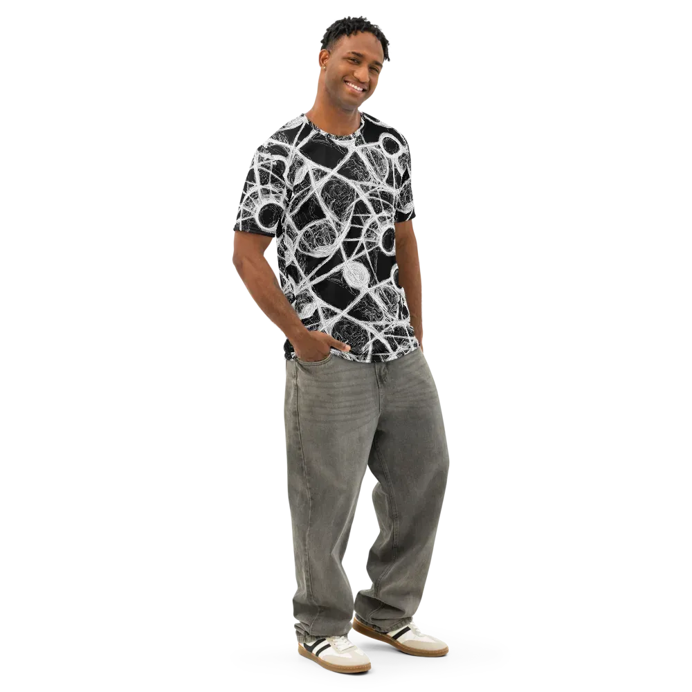 Obsidian Network on Men's Cotton Crew Neck T-Shirt — Right Front