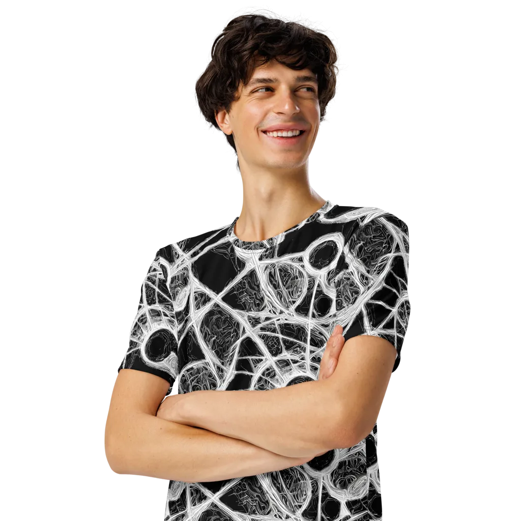 Obsidian Network on Men's Crew Neck T-Shirt — Left Front