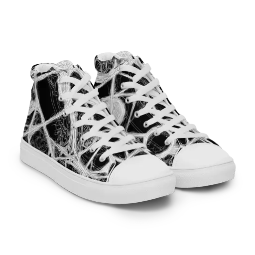 Obsidian Network on a Men's High Top Canvas Shoes