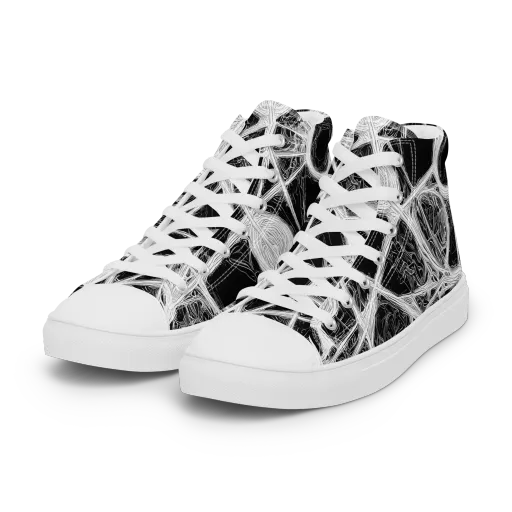 Obsidian Network on a Women's High Top Canvas Shoes