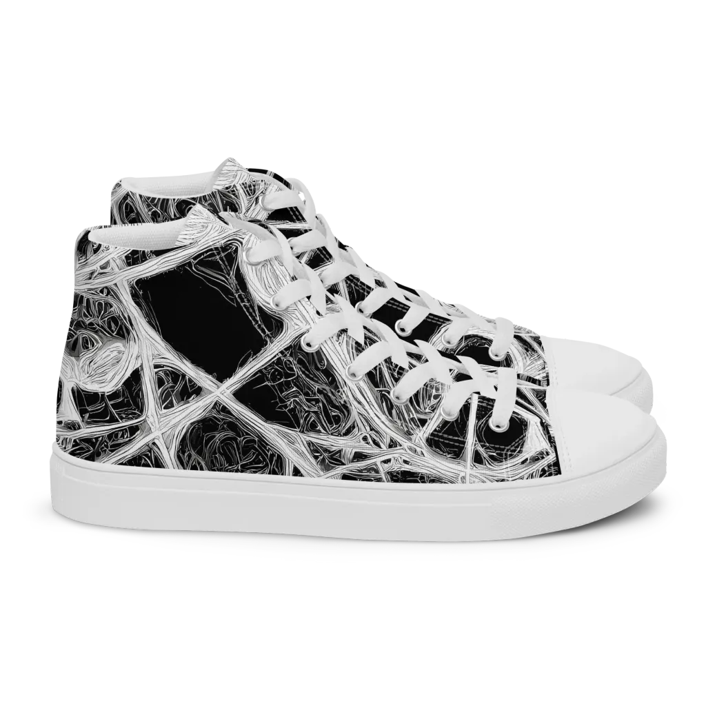 Obsidian Network on Women's High Top Canvas Shoes — Right