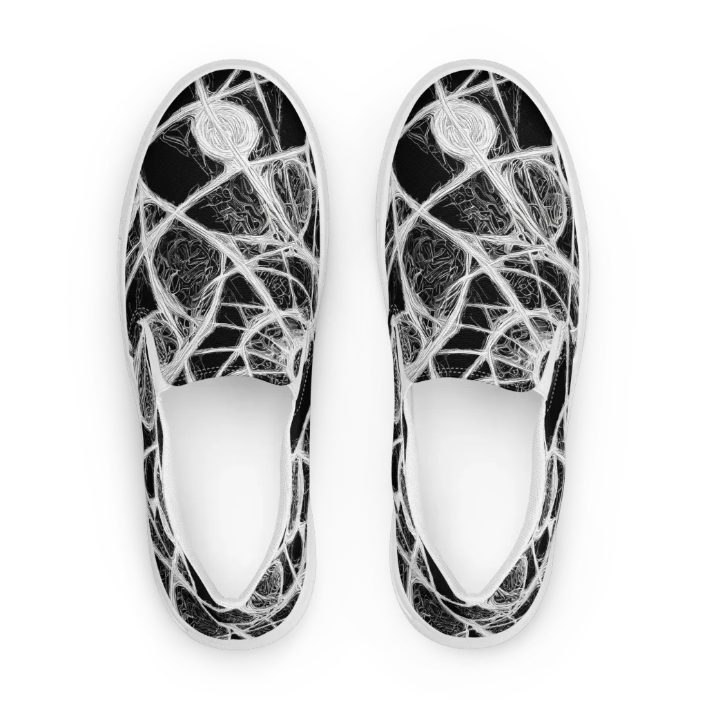 Obsidian Network on Men's Slip-On Canvas Shoes — Front