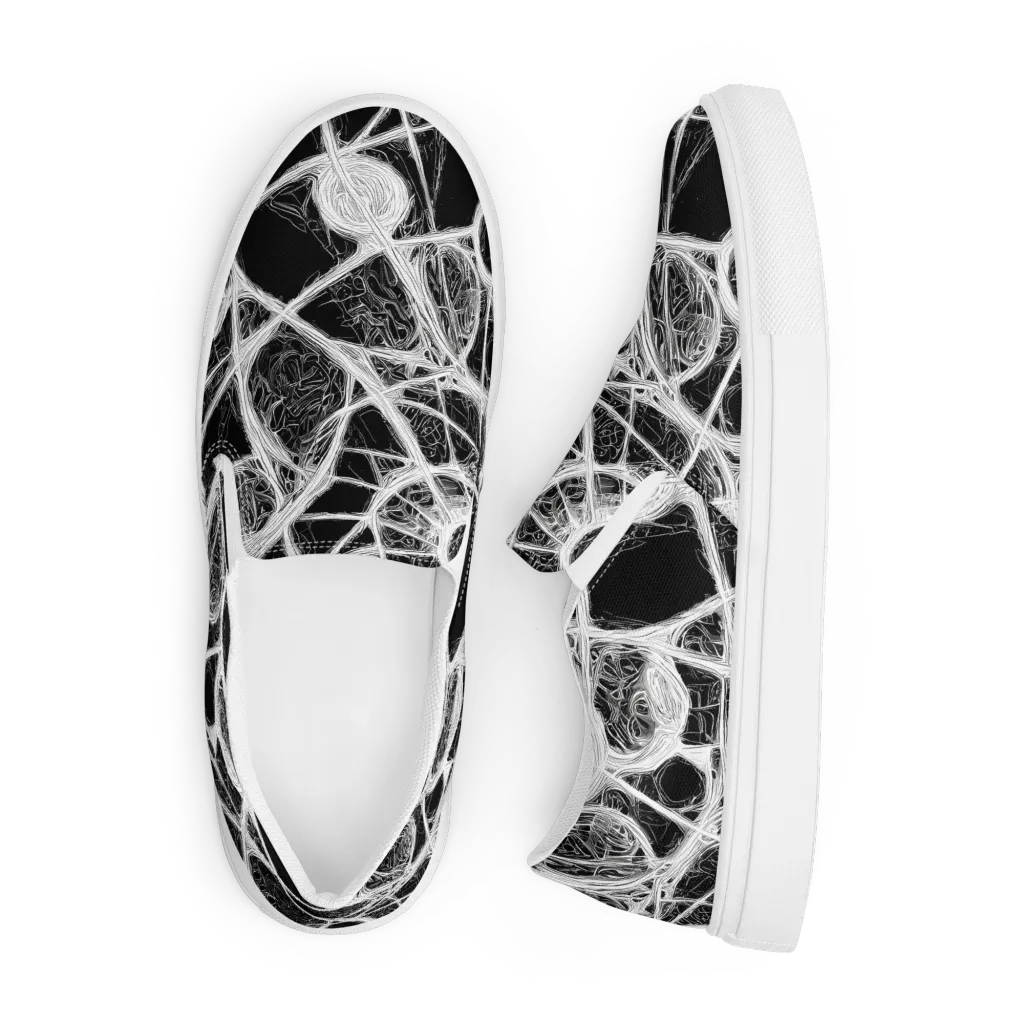 Obsidian Network on Men's Slip-On Canvas Shoes — Front