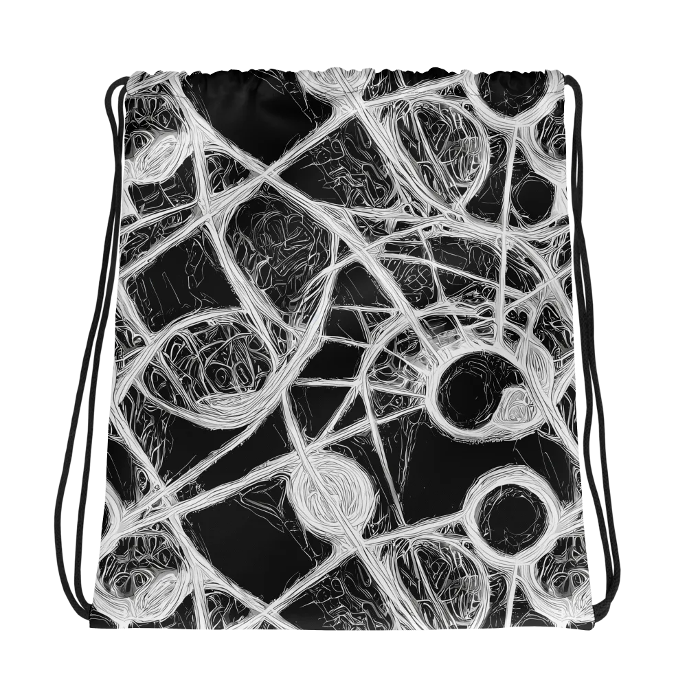Obsidian Network on Drawstring Bag — Photo
