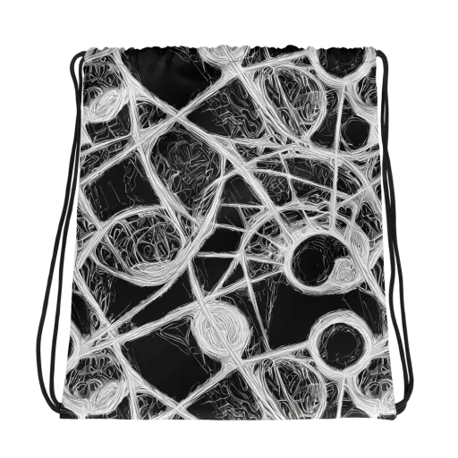 Obsidian Network on a Drawstring Bag