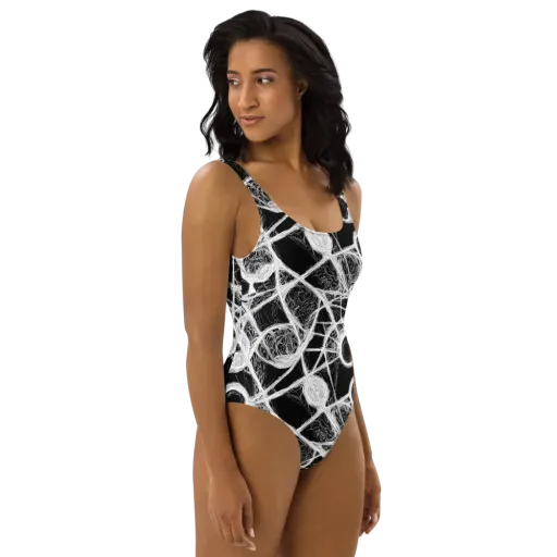 Obsidian Network on a One-Piece Swimsuit