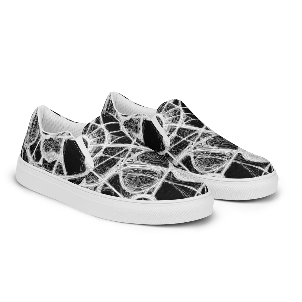 Obsidian Network on Women's Slip-On Canvas Shoes — Right Front