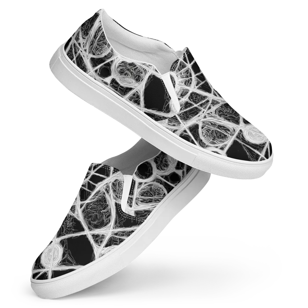 Obsidian Network on Women's Slip-On Canvas Shoes — Front