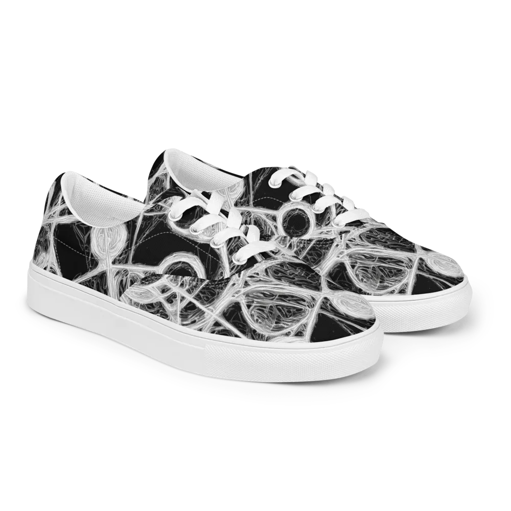 Obsidian Network on Men's Lace-Up Canvas Shoes — Right Front