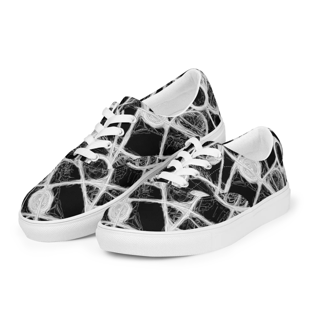 Obsidian Network on Men's Lace-Up Canvas Shoes — Left Front