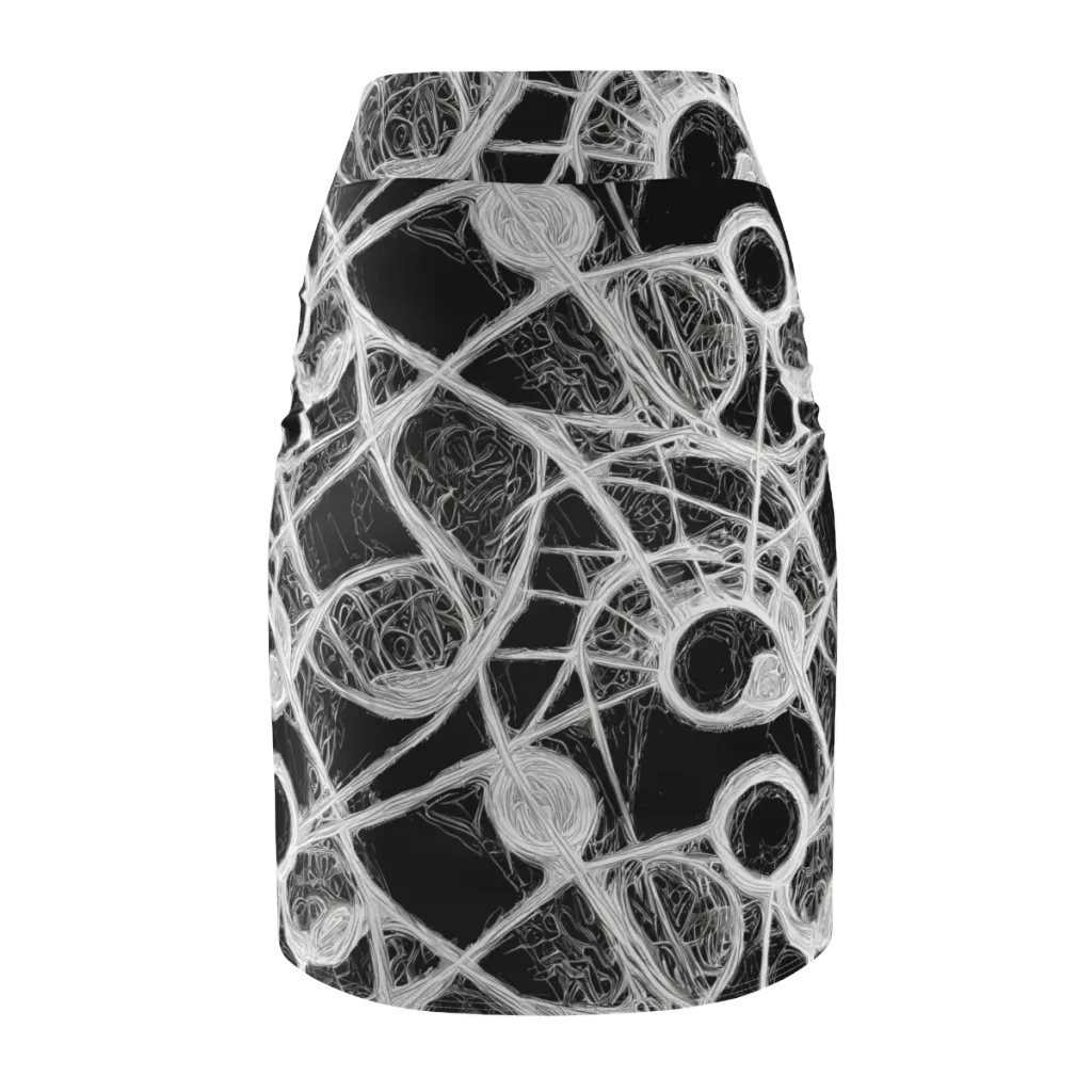 Obsidian Network on Pencil Skirt — Back