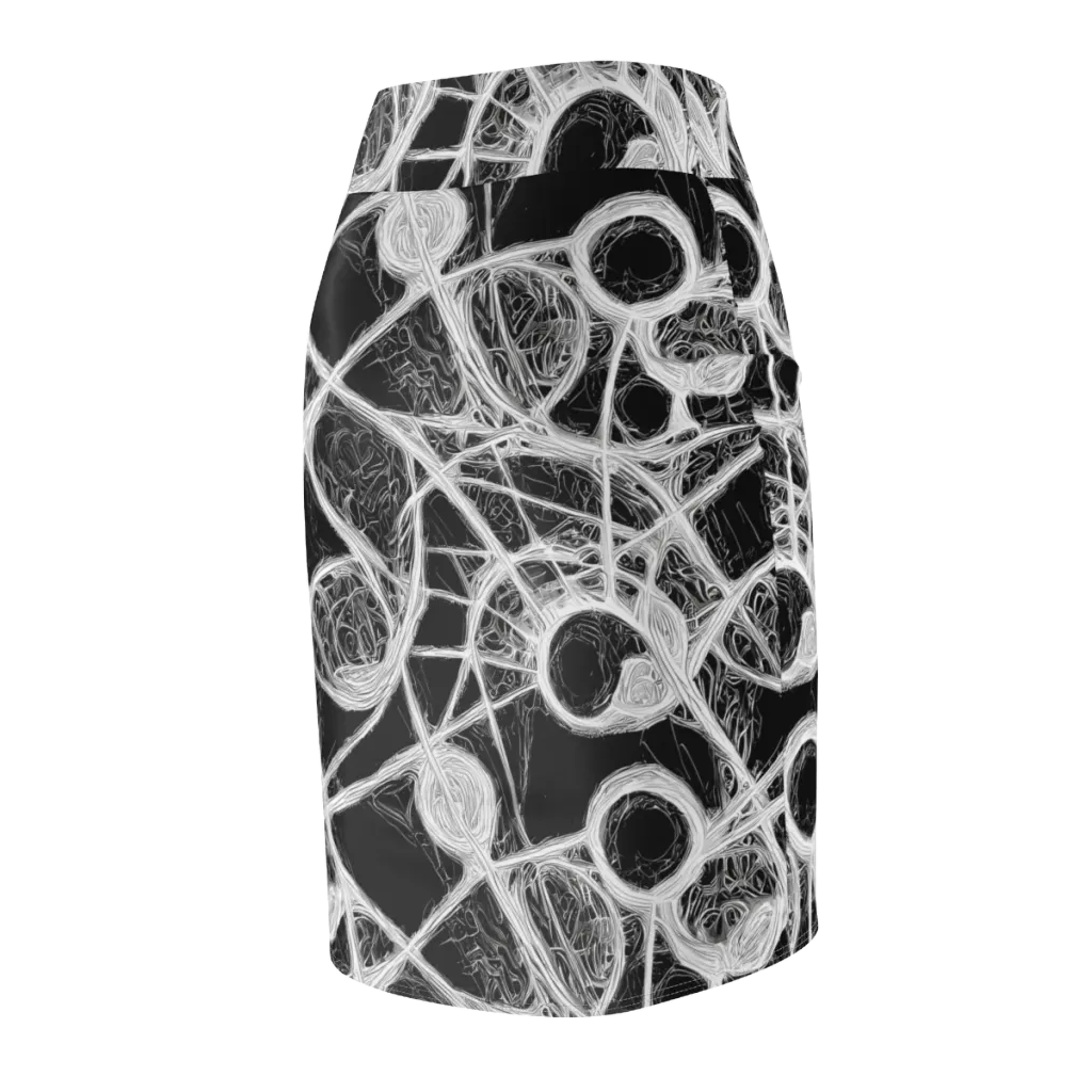 Obsidian Network on Pencil Skirt — Back Side