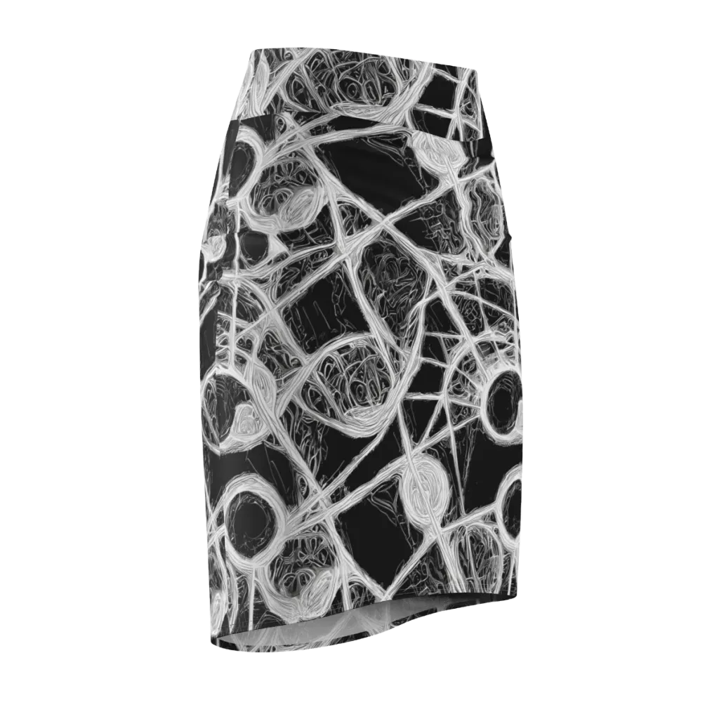 Obsidian Network on Pencil Skirt — Front Side