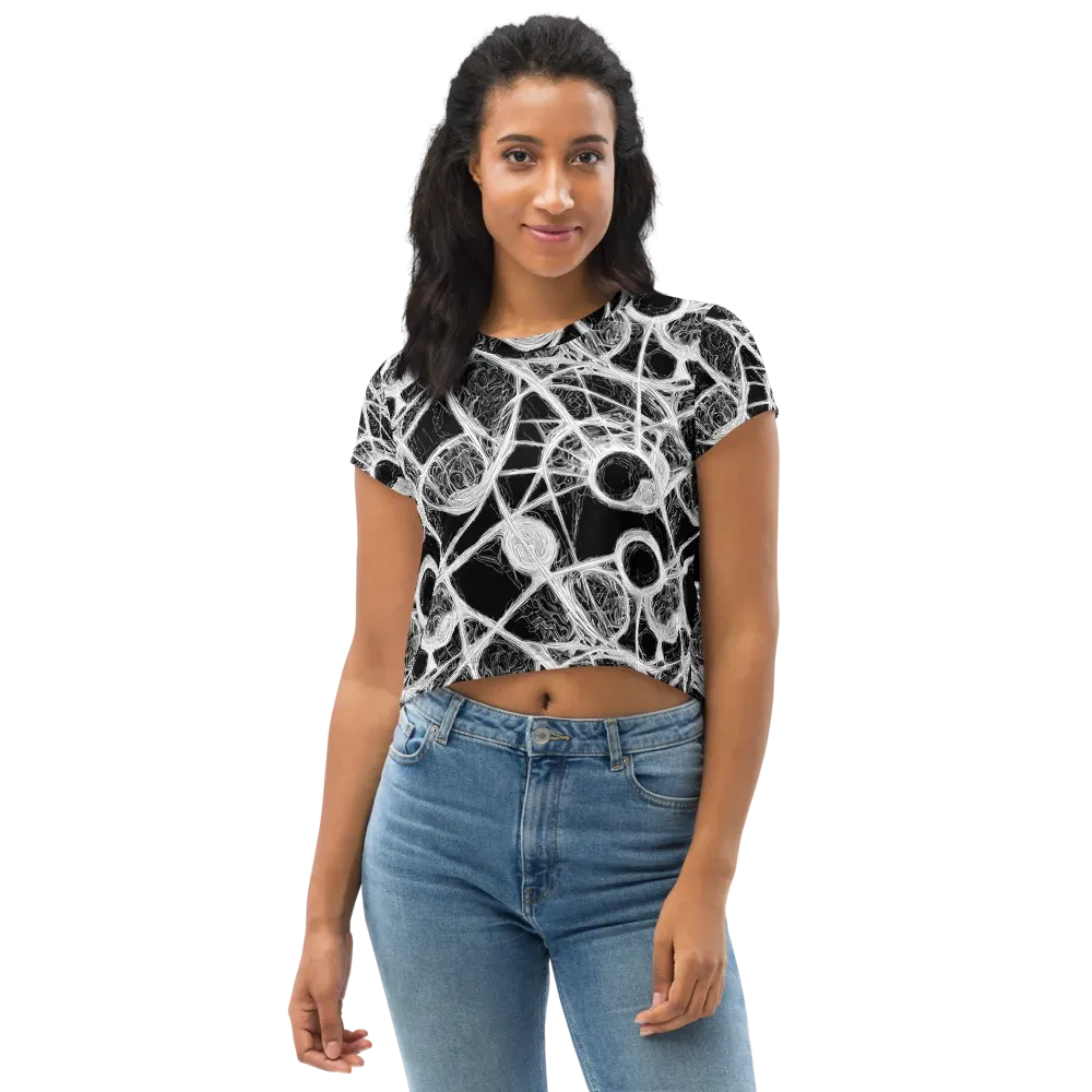 Obsidian Network on Crop Tee — Front
