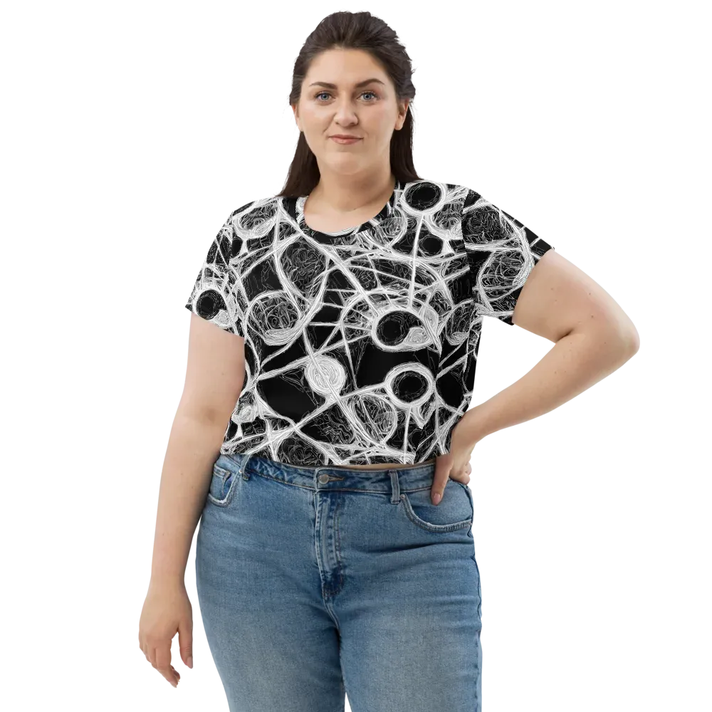 Obsidian Network on Crop Tee — Front