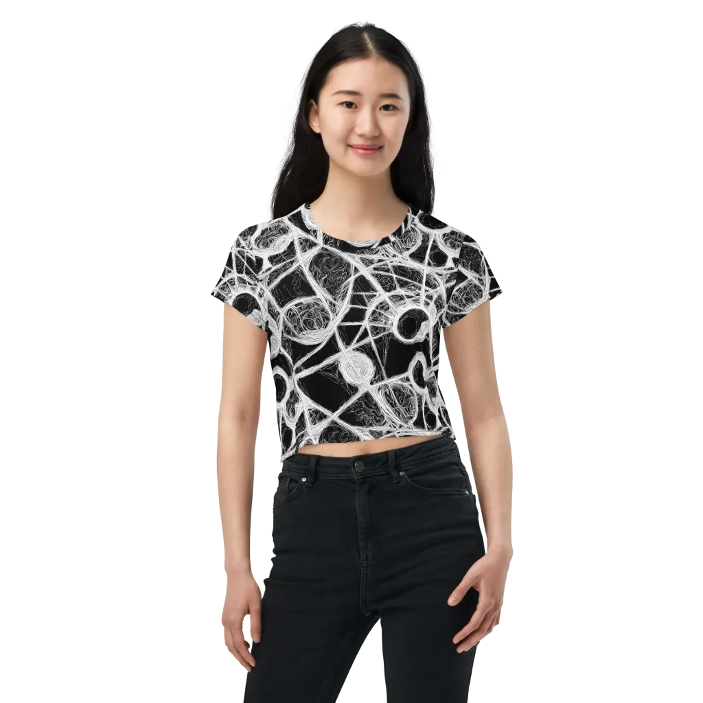 Obsidian Network on Crop Tee — Front