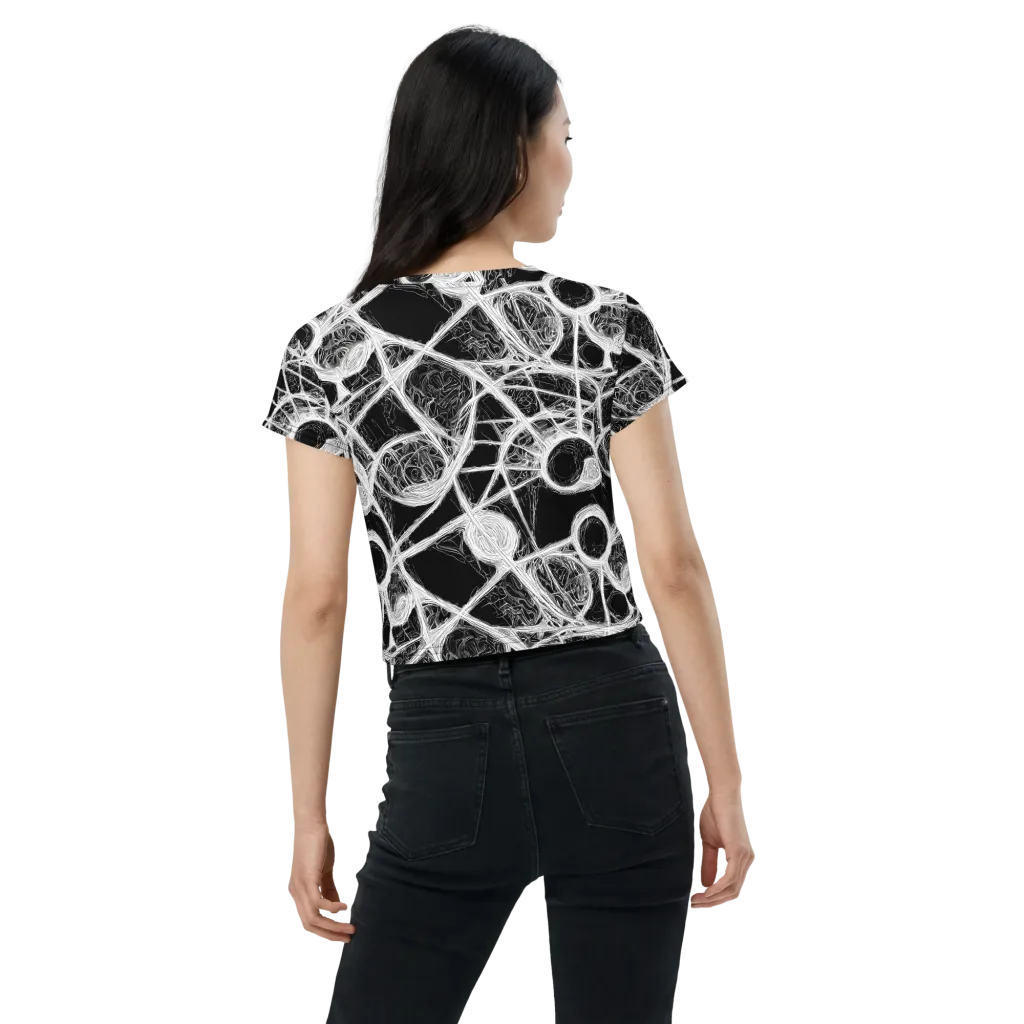 Obsidian Network on Crop Tee — Back