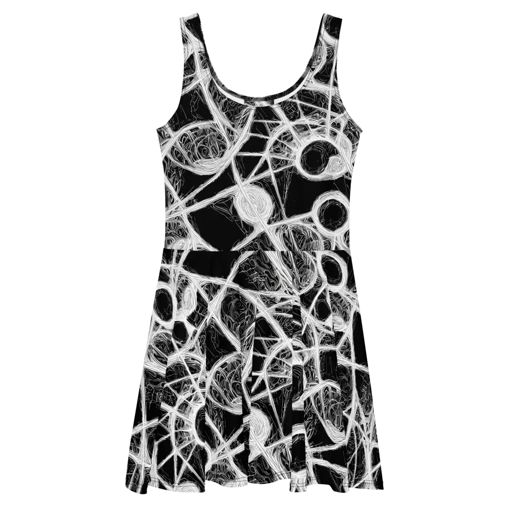 Obsidian Network on Skater Dress — Front