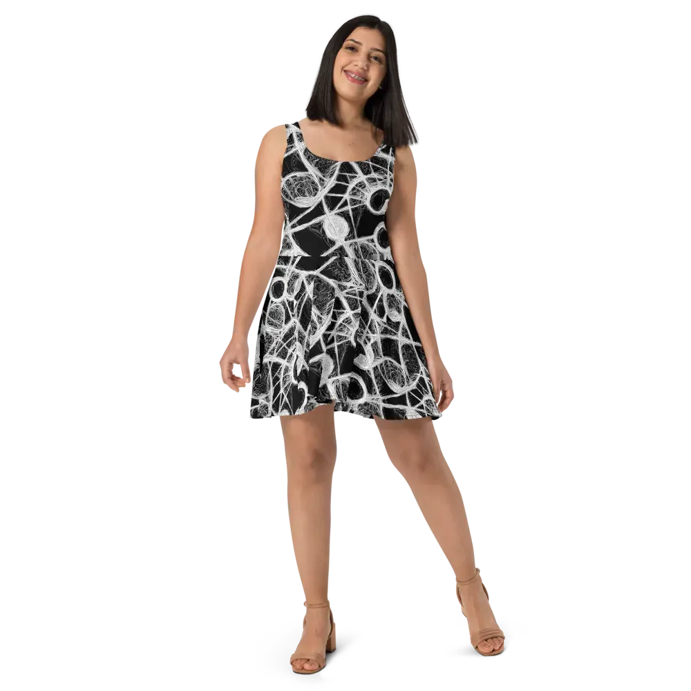 Obsidian Network on Skater Dress — Front