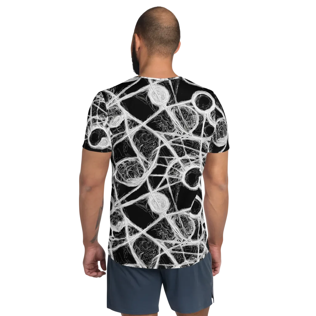 Obsidian Network on Men's Athletic T-Shirt — Back