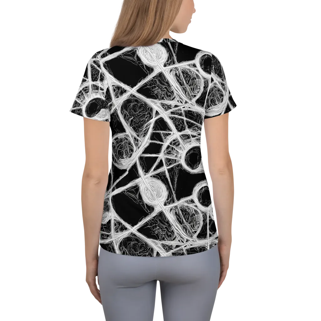 Obsidian Network on Women's Athletic T-Shirt — Back