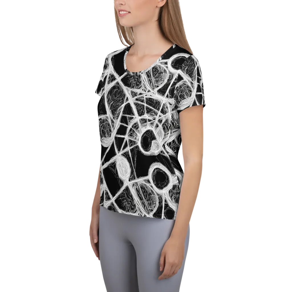 Obsidian Network on Women's Athletic T-Shirt — Left