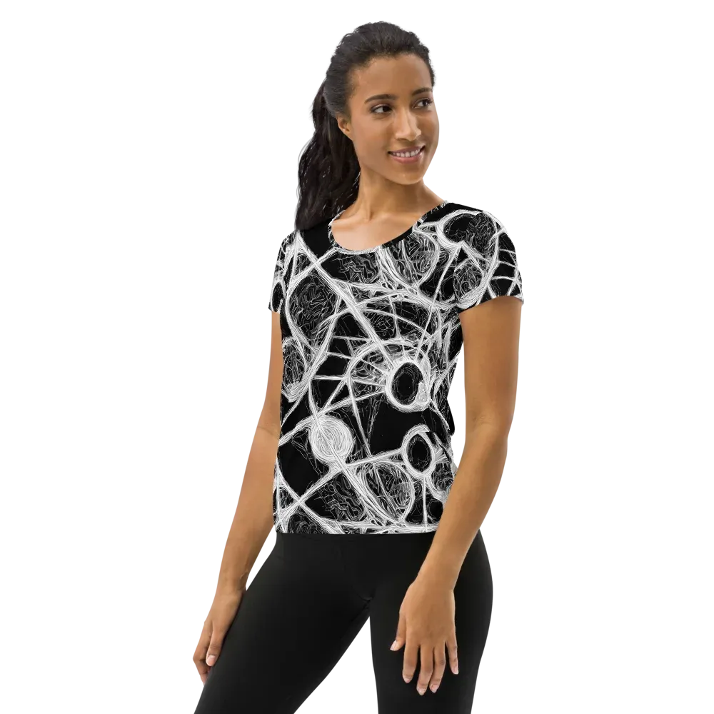Obsidian Network on Women's Athletic T-Shirt — Left