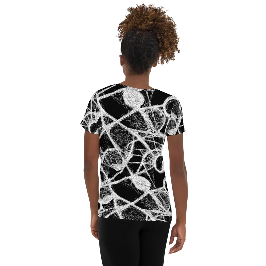 Obsidian Network on Women's Athletic T-Shirt — Back