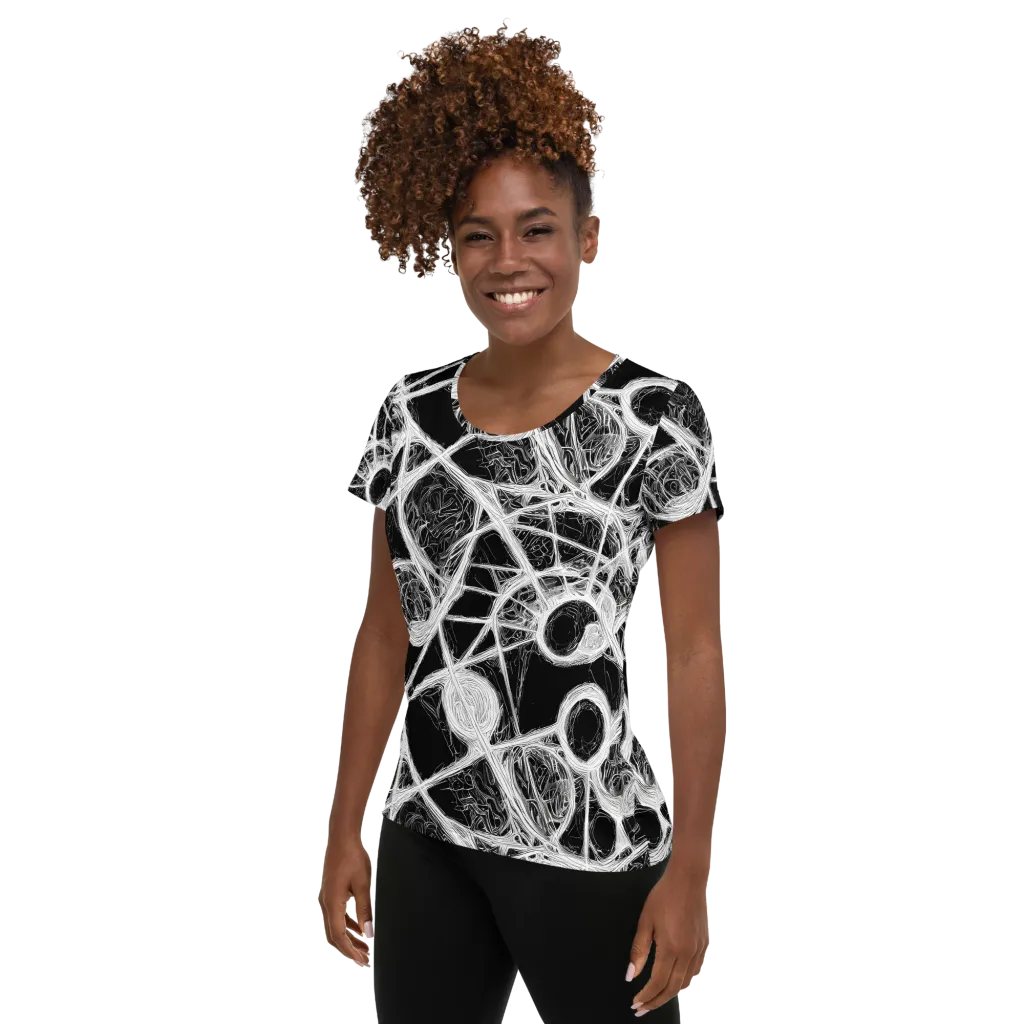 Obsidian Network on Women's Athletic T-Shirt — Left