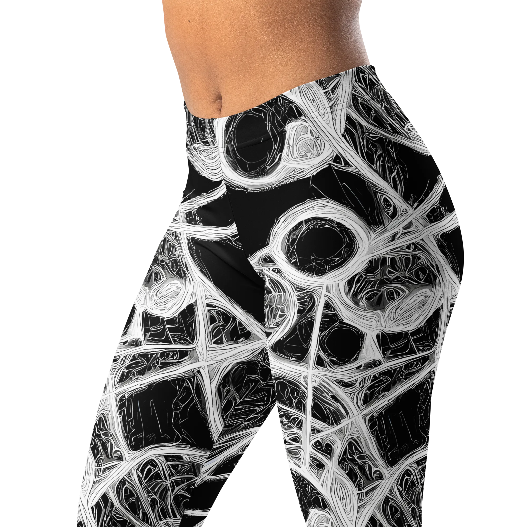 Obsidian Network on Leggings — Left Front