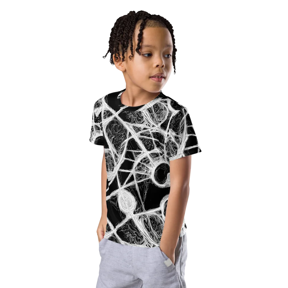 Obsidian Network on Kids Crew Neck T-Shirt — Left Front