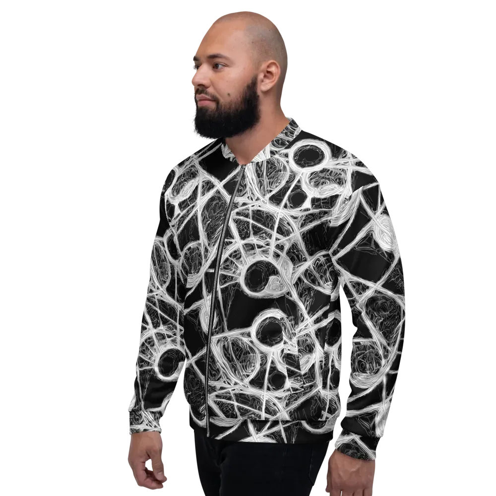 Obsidian Network on Bomber Jacket — Left