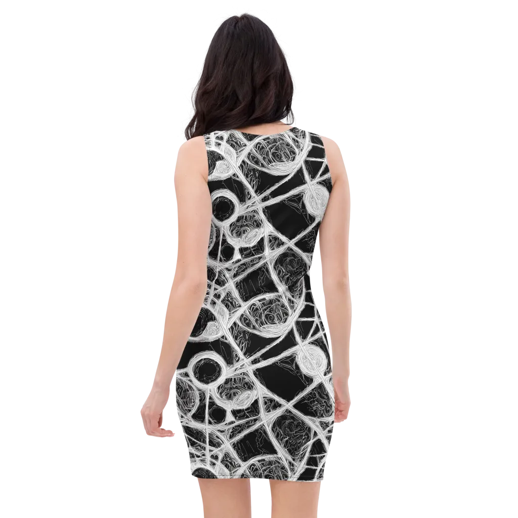 Obsidian Network on Bodycon Dress — Back