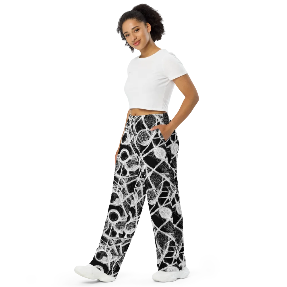Obsidian Network on Wide-Leg Pants — Left Front