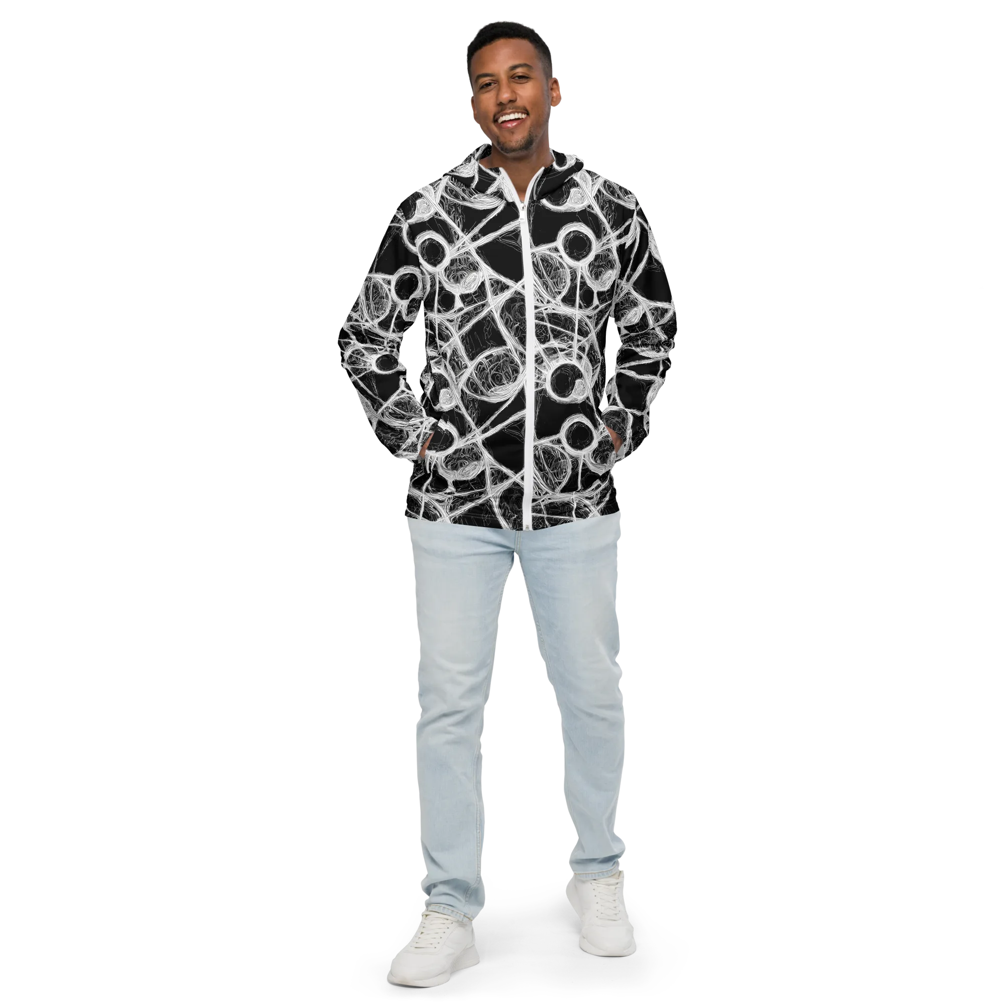 Obsidian Network on Men's Windbreaker — Front