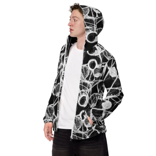 Obsidian Network on a Men's Windbreaker